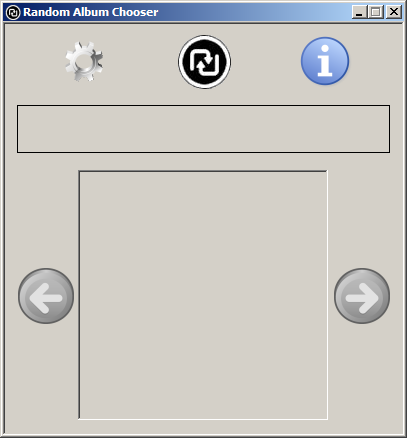 Random album chooser initial screen